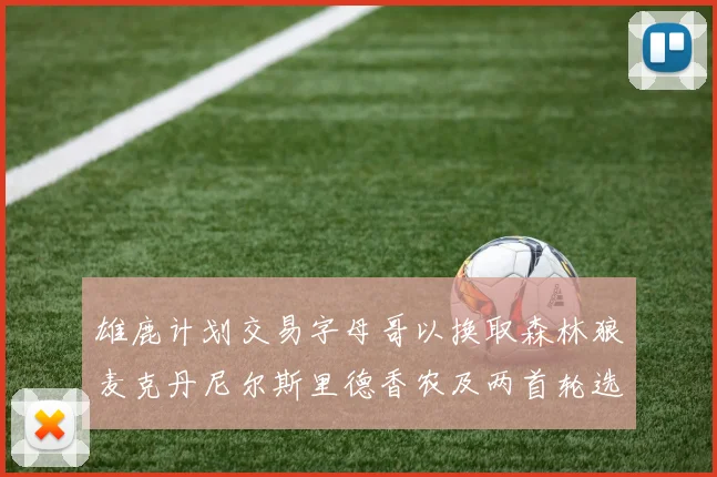雄鹿计划交易字母哥以换取森林狼麦克丹尼尔斯里德香农及两首轮选秀权